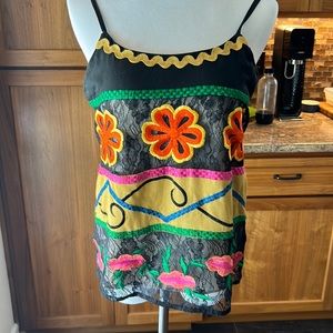 Alice +Olivia strapped top full of amazing detail